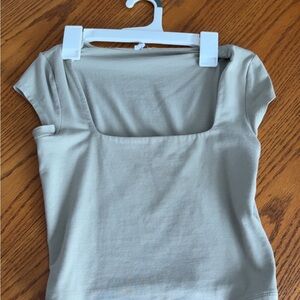 Garage Cream Short Sleeve Top
